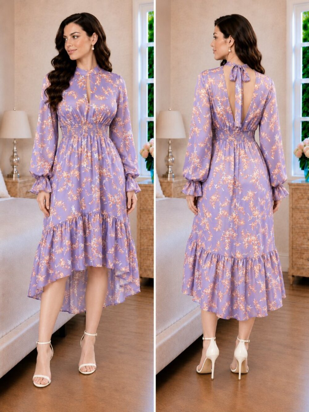 Three Floor Purple Lisbon Sisters Midi Dress $420